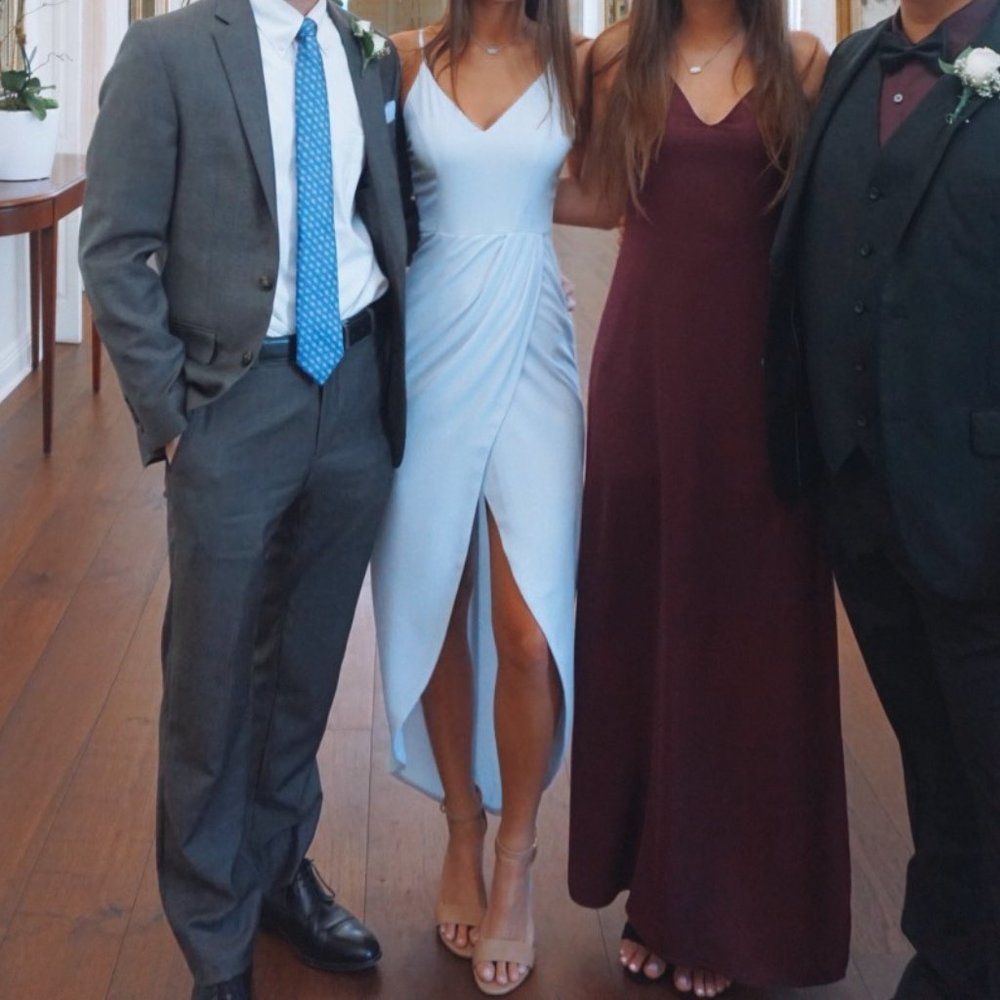 light blue prom dress